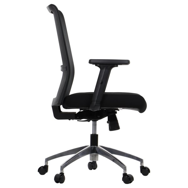 Bureaustoel Riverton M/L Alu Black | Zithoogte 45,5-54,5cm