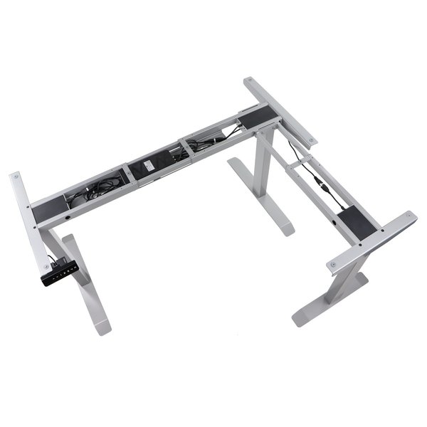 Bureau frame grijs met elektrische hoogte | 3 motoren | Hoogte 71-119cm