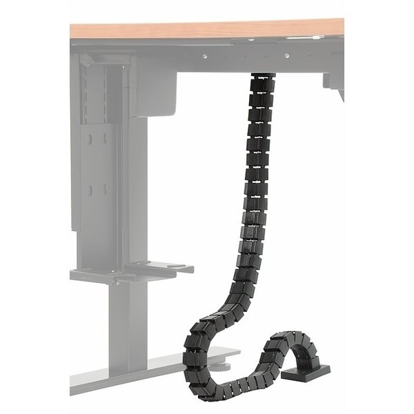 Verticaal kabelkanaal zwart | Lengte 125cm