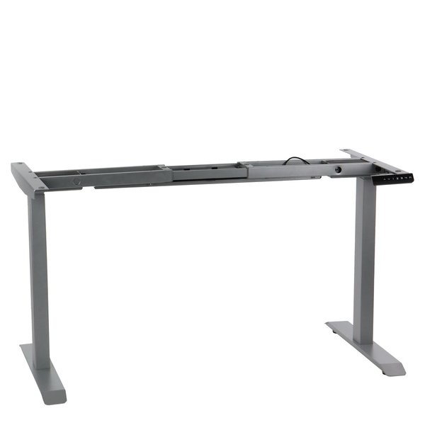 Bureau frame grijs met elektrische hoogte | 2 motoren | (l)119-172x70,5-118(h)cm