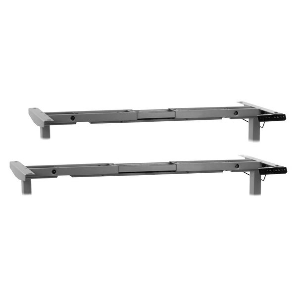 Bureau frame grijs met elektrische hoogte | 2 motoren | (l)119-172x70,5-118(h)cm