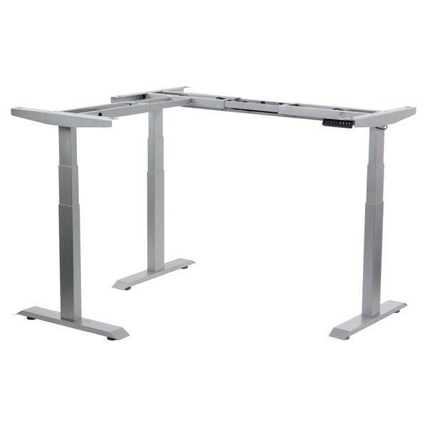 Bureau frame grijs met elektrische hoogte | 3 motoren | Hoogte 61,5-126,5cm