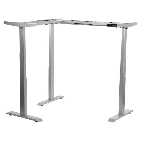 Bureau frame grijs met elektrische hoogte | 3 motoren | Hoogte 61,5-126,5cm
