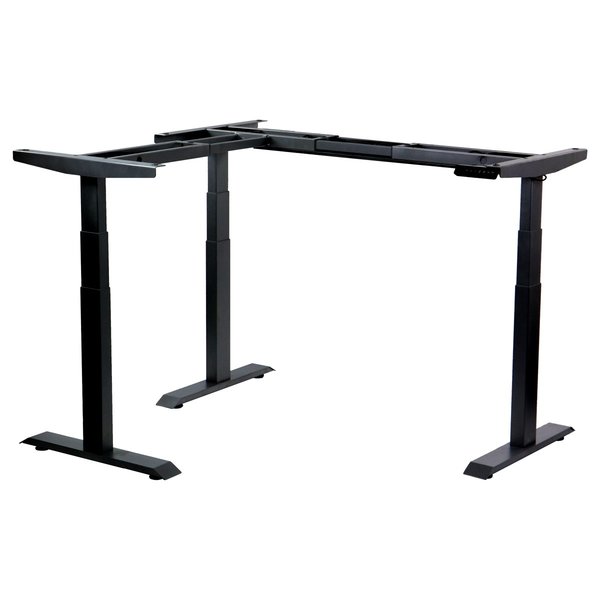 Bureau frame zwart met elektrische hoogte | 3 motoren | Hoogte 61,5-126,5cm