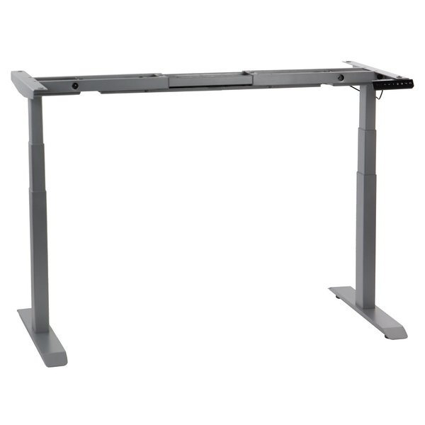 Bureau frame grijs met elektrische hoogte | 2 motoren | (l)119-172x61,5-126,5(h)cm