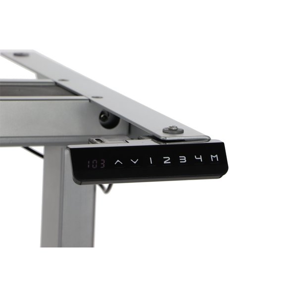 Bureau frame grijs met elektrische hoogte | 2 motoren | (l)119-172x61,5-126,5(h)cm