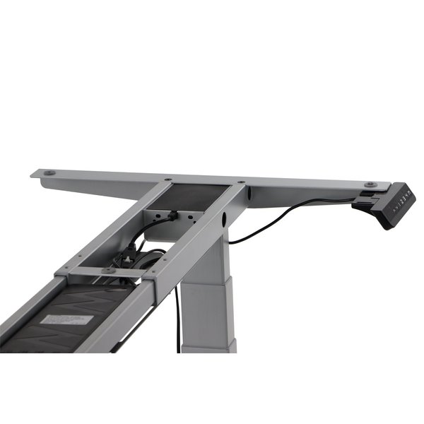 Bureau frame grijs met elektrische hoogte | 2 motoren | (l)119-172x61,5-126,5(h)cm