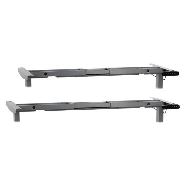 Bureau frame grijs met elektrische hoogte | 2 motoren | (l)119-172x61,5-126,5(h)cm