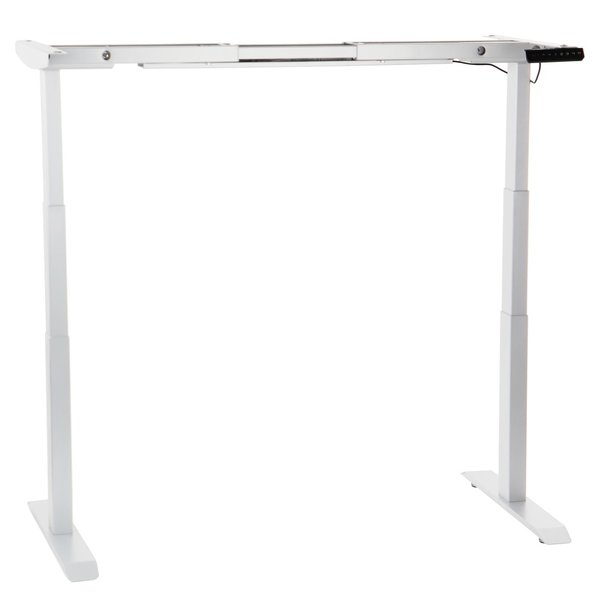 Bureau frame wit met elektrische hoogte | 2 motoren | (l)119-172x61,5-126,5(h)cm