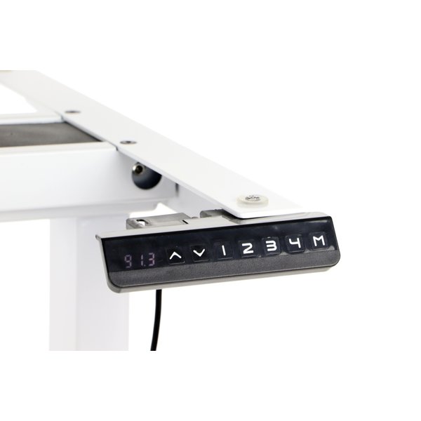 Bureau frame wit met elektrische hoogte | 2 motoren | (l)119-172x61,5-126,5(h)cm