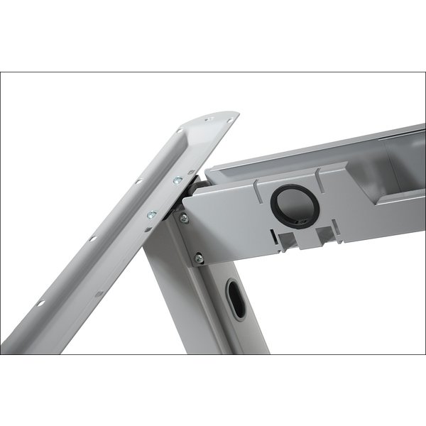 Bureau frame STL-01/w verstelbaar aluminium | (L)135-175x72,5(h)cm