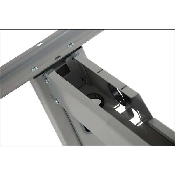 Bureau frame STT-01/w verstelbaar aluminium | (l)135-175x72,5(h)cm