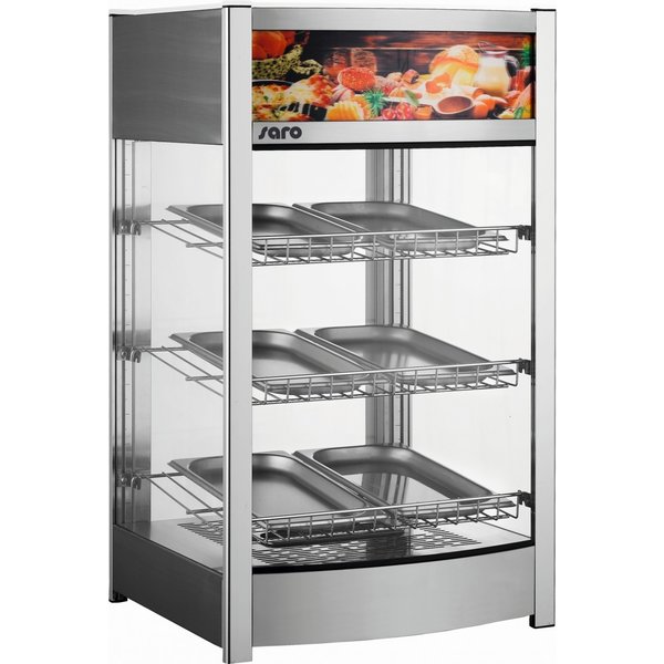 Warmhoudvitrine RVS FINN 97L | 1.2kW | Verlicht Display | 460x448x785(h)mm