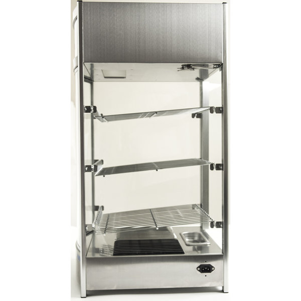 Warmhoudvitrine RVS FINN 97L | 1.2kW | Verlicht Display | 460x448x785(h)mm