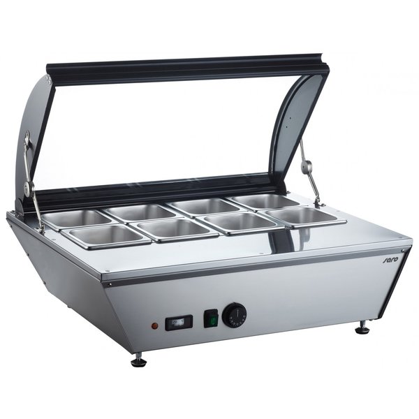 Warmhoudvitrine | RVS | NELSON 67L | 230V | 1/6 of 1/3 GN | 767x612x328(h)mm
