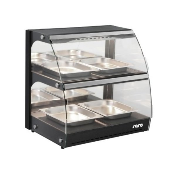 Warmhoudvitrine | Zwart | OSKAR | 230V | 650x467x630(h)mm