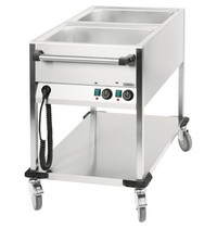 Casselin Bain Marie RVS Trolley | 1,4 kW/h | 2x 1/1 GN | Aftapkraan | 850x700x900(h)mm Casselin Bain Marie RVS Trolley | 1,4 kW/h | 2x 1/1 GN | Aftapkraan | 850x700x900(h)mm