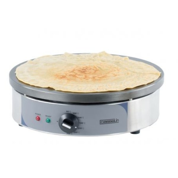 Crepes maker RVS elektrisch | 2.7kW | Gietijzeren plaat Ø350x130(h)mm