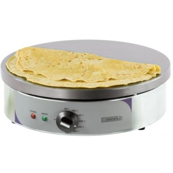 Crepes maker RVS elektrisch | 2.7kW | Gietijzeren plaat Ø420x130(h)mm