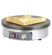 Casselin Crepes maker RVS elektrisch | 2,7 kW/h | Gietijzeren plaat Ø400x124(h)mm Casselin Crepes maker RVS elektrisch | 2,7 kW/h | Gietijzeren plaat Ø400x124(h)mm