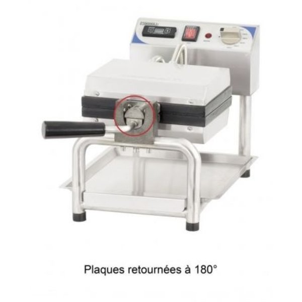 Wafelijzer | RVS | Draaibaar | 1.8kW | Bakplaat 6x4 | 386x580x305(h)mm
