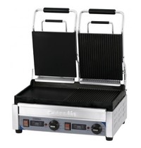 Casselin Paninigrill RVS Premium | 2.9kW | Geribbelde/Gladde plaat | 490x520x265(h)mm