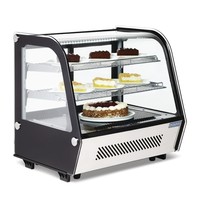 Polar Koelvitrine | Zwart/Grijs | 120L | +2°C/+12°C | 3 Schappen | 696x568x686(h)mm