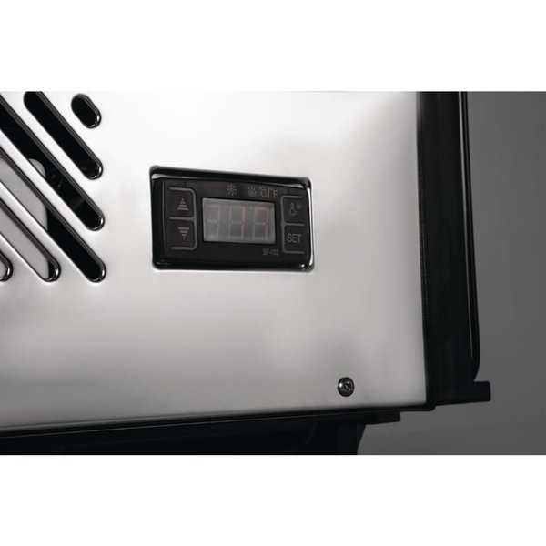 Koelvitrine | Zwart/RVS | 120L | +2°C/+12°C | 3 Schappen | 696x568x686(h)mm