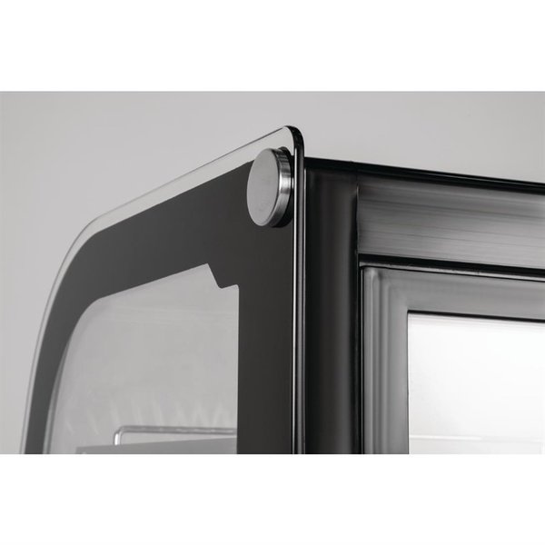 Koelvitrine | Zwart/RVS | 120L | +2°C/+12°C | 3 Schappen | 696x568x686(h)mm