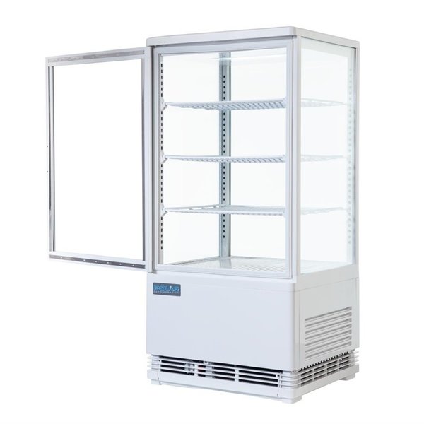 Koelvitrine | 86L | Wit | +2°C/+12°C | 4 Schappen | 425x429x980(h)mm