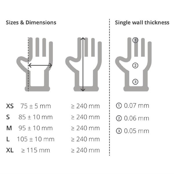 Handschoenen vinyl transparant gepoederd | 100 stuks