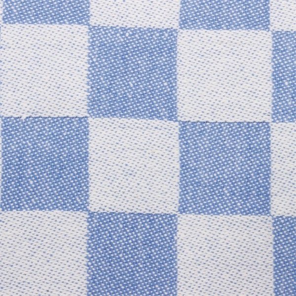 Theedoek blauw geblokt 100% katoen | 660(b)x660(d)mm