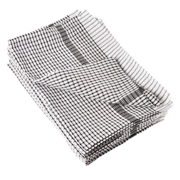 Theedoek wonderdry zwart polyester/katoen | 10 stuks | 762(b)x508(d)mm