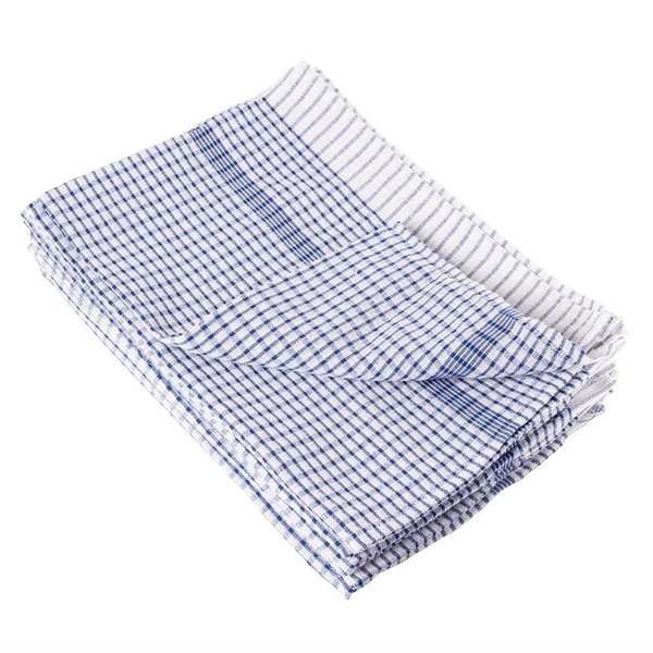 Theedoek wonderdry polyester/katoen blauw | 10 stuks | 762(b)x508(d)mm