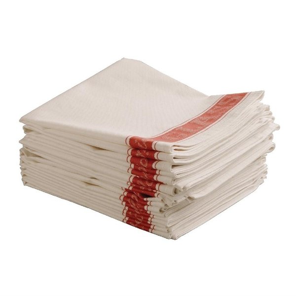 Glasdoek halflinnen rood | 762(b)x508(d)mm