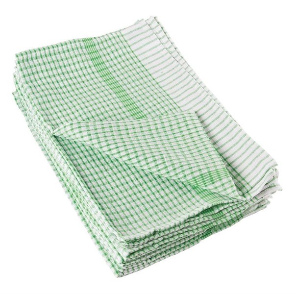 Theedoek wonderdry polyester/katoen groen | 10 stuks | 508(b)x762(d)mm