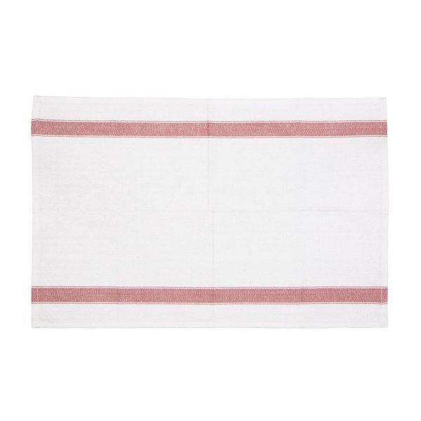 Theedoek polyester/katoen rood | 762(b)x508(d)mm