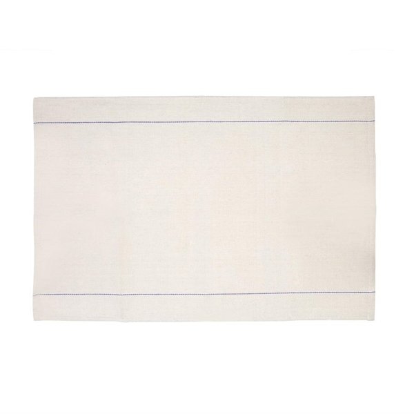Ovendoek 100% katoen beige met blauw | 457(b)x863(l)mm