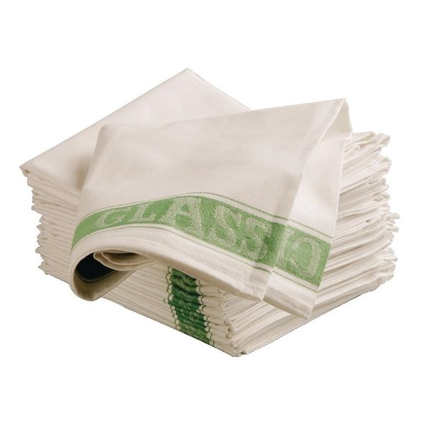 Glasdoek halflinnen groen | 762(b)x508(d)mm