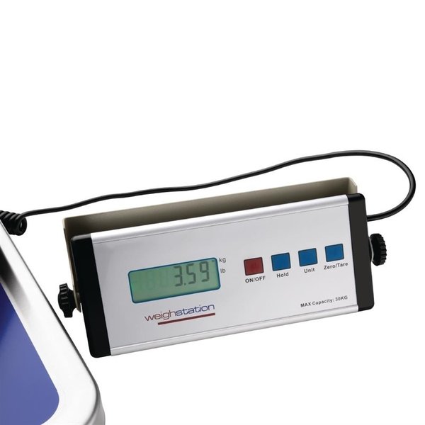 Weegschaal RVS elektronisch | Cap. 30kg | 300(Ø)x310x40(h)mm