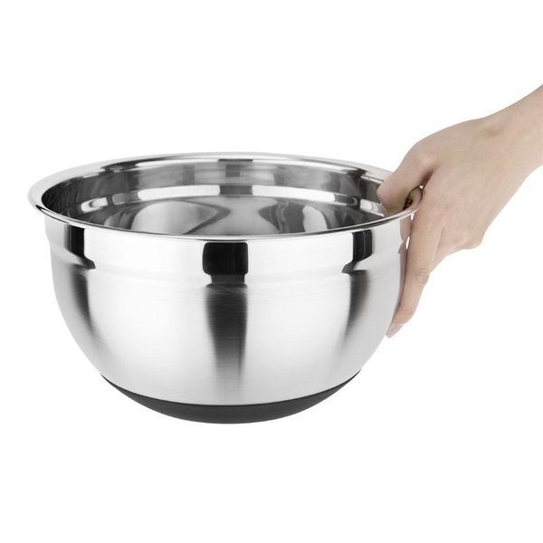 Beslagkom met siliconen bodem RVS 5L | 260(Ø)x134(h)mm