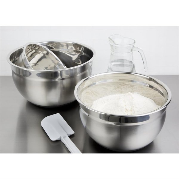 Beslagkom met siliconen bodem RVS 5L | 260(Ø)x134(h)mm