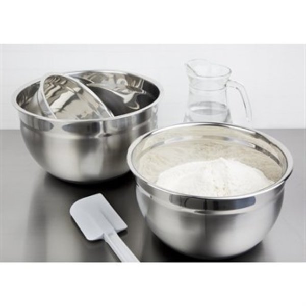 Beslagkom met siliconen bodem RVS 3L | 219(Ø)x115(h)mm