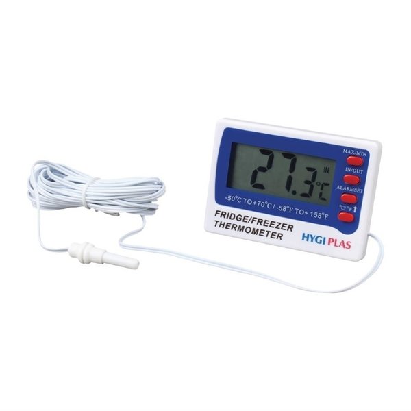 Koeling en vriezerthermometer digitaal | -50°C tot +70°C | Kabellengte 3m | 7,3x1,5x5,2(h)cm