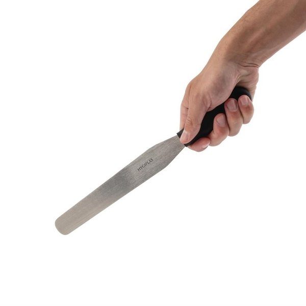 Paletmes recht RVS zwart | 20,5(l)cm