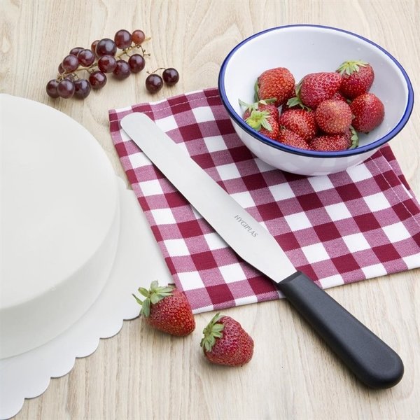 Paletmes Recht RVS zwart | 25,5(l)cm