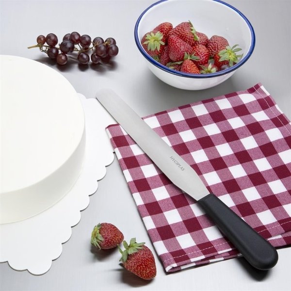 Paletmes Recht RVS zwart | 25,5(l)cm