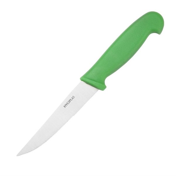 Groente mes gekarteld RVS groen | 10(l)cm