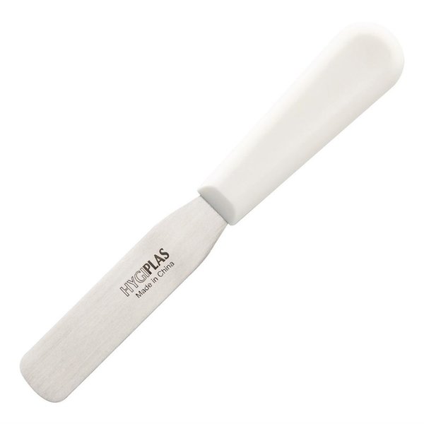 Paletmes recht RVS wit | 10(l)cm