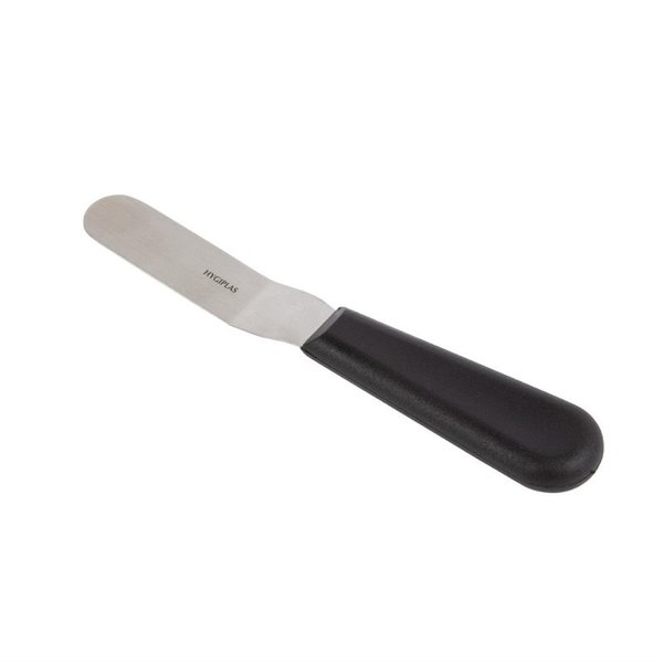 Paletmes gebogen RVS zwart | 10(l)cm